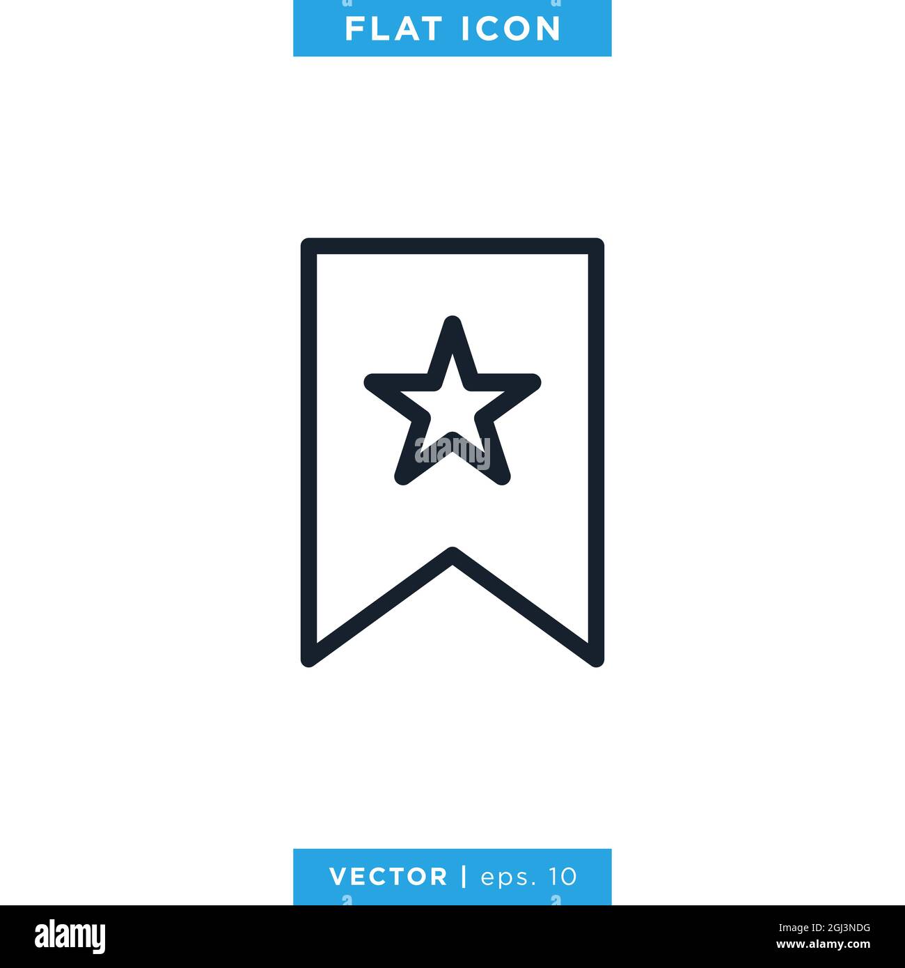 Bookmark icon vector stock illustration design template. Vector eps 10. Stock Vector