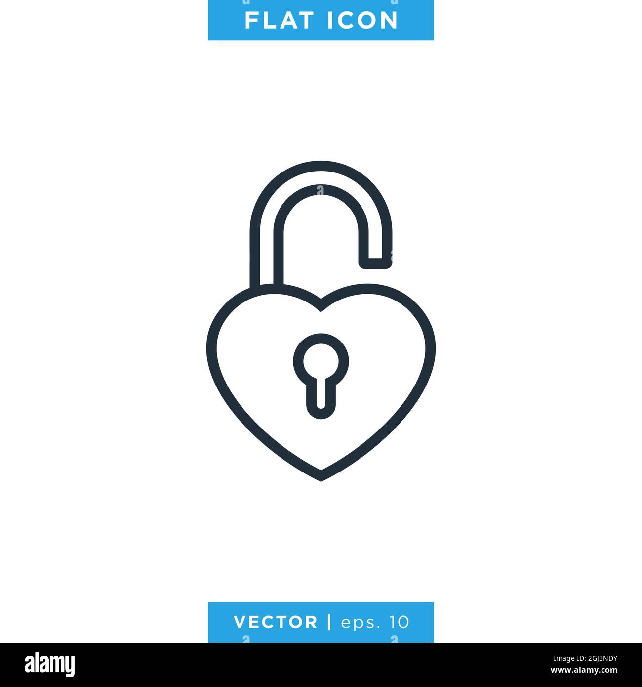 Padlock icon vector stock illustration design template. Vector eps 10. Stock Vector