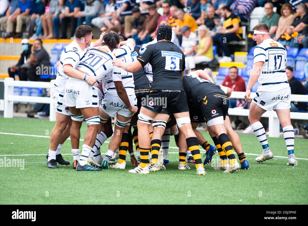 Coventry Rugby players are seen in action during the Friendly match ...
