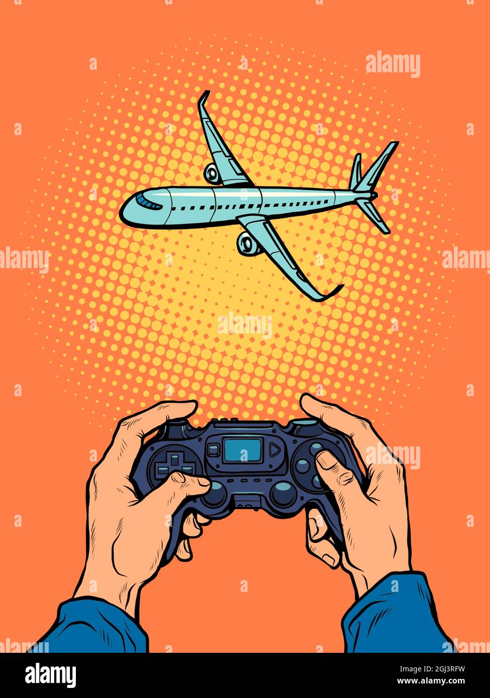 A man takes pictures of the plane. The photographer hands. Travel Gadgets Stock Vector Image