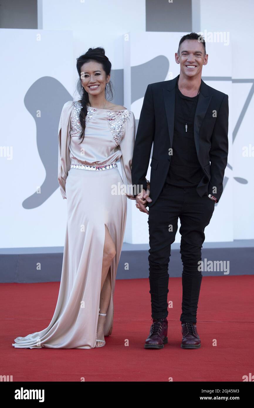 Venice, Italy. 08th Sep, 2021. Mara Lane and Jonathan Rhys Meyers attending the Freaks Out Premiere as part of the 78th Venice International Film Festival in Venice, Italy on September 08, 2021. Photo by Paolo Cotello/imageSPACE Credit: Imagespace/Alamy Live News Stock Photo
