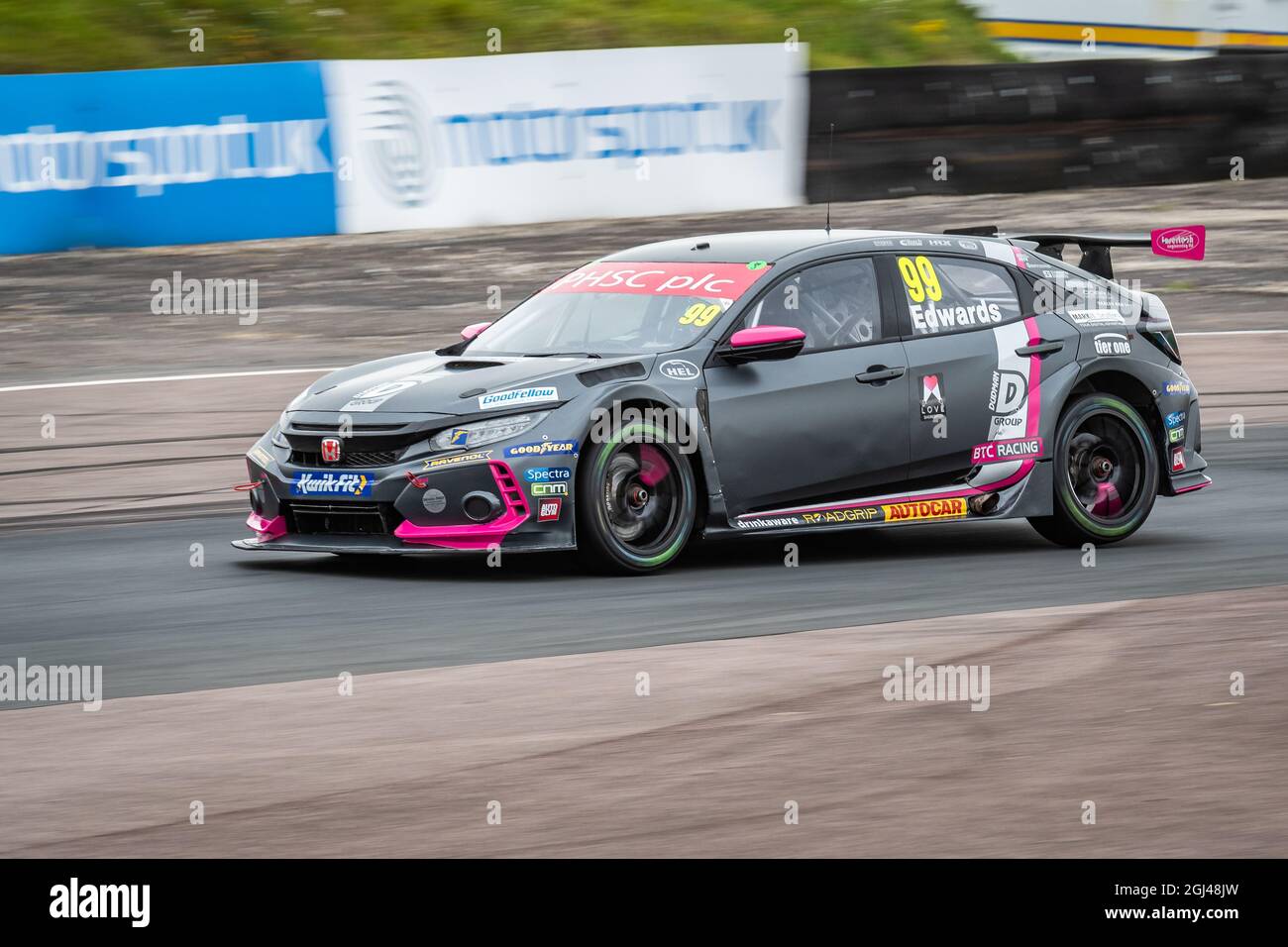 Jade Edwards In Her Honda Civic Type R At The Btcc Event At Thruxton In August 21 Stock Photo Alamy