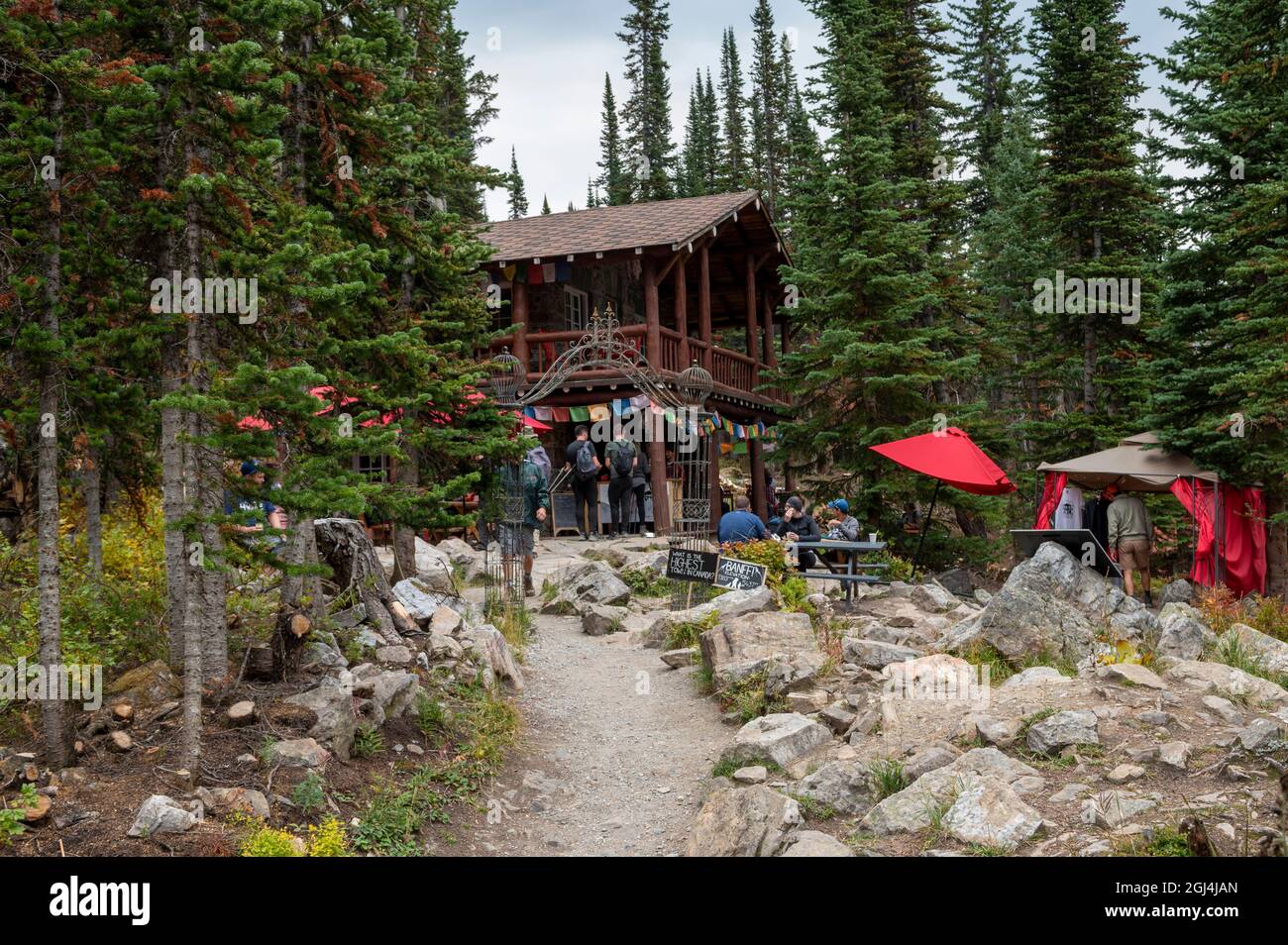 The Tea House at Plain of the Six Glaciers, Banff National Park, Lake