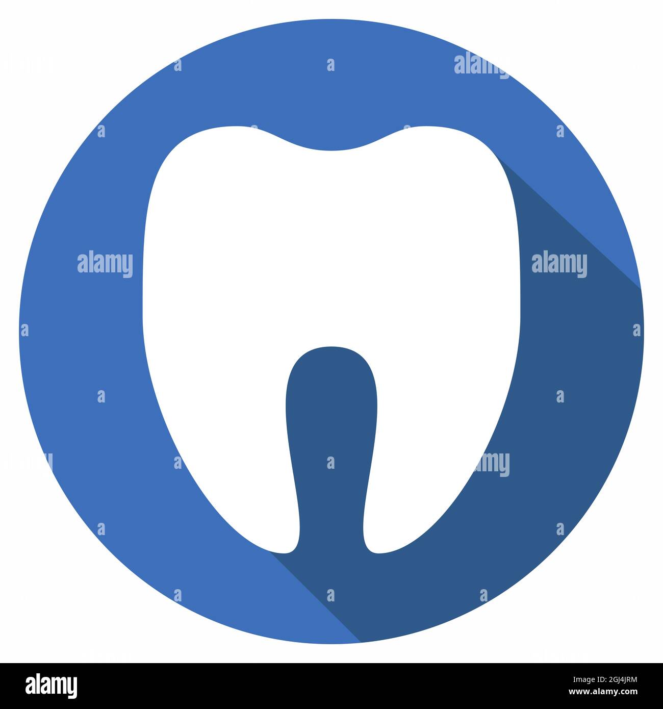 Icon Vector of Tooth - Long Shadow Style - Simple illustration ...