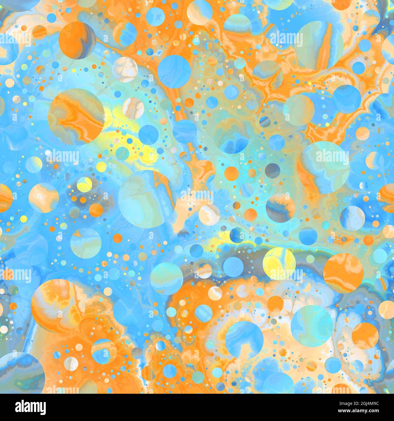 Seamless pattern of marbled orbs that gives a dreamy fantasy mysterious ...