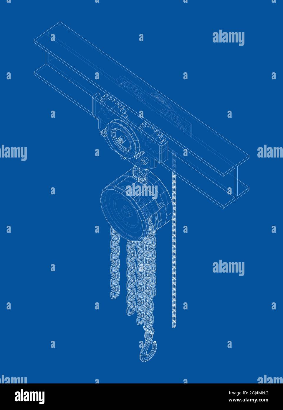 A Hoist on the beam. Vector Stock Vector Image & Art Alamy