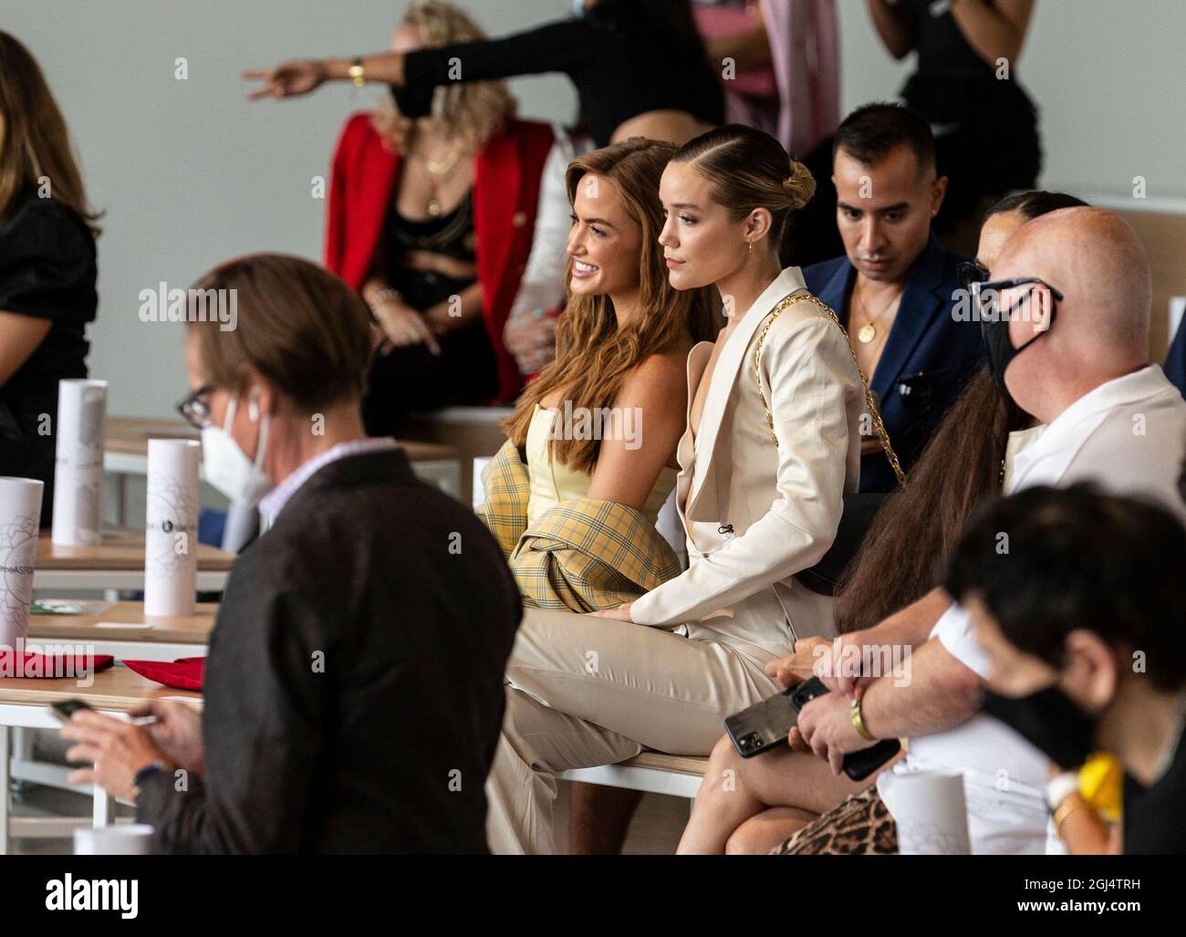 New York, NY - September 8, 2021: Haley Kalil (L) and Olivia Ponton