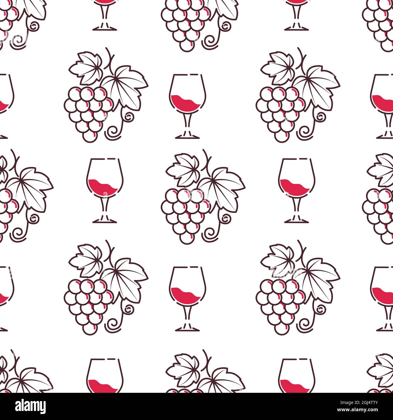 Winery and wine tasting degustation pattern vector Stock Vector Image ...