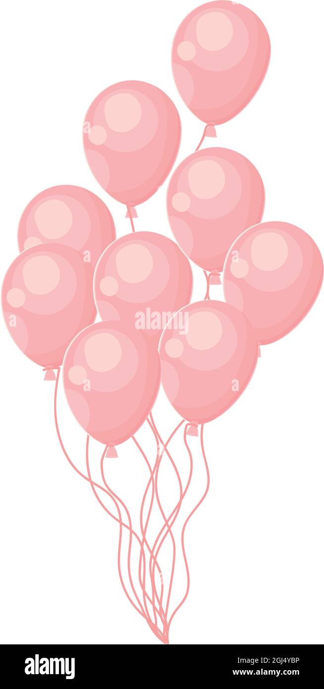 pink balloons illustration Stock Vector Image & Art - Alamy