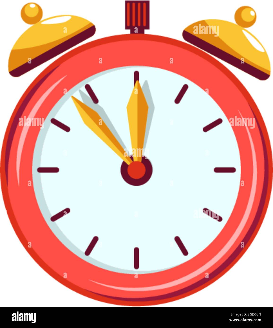 Vintage retro alarm, clock with ringing bells Stock Vector Image & Art