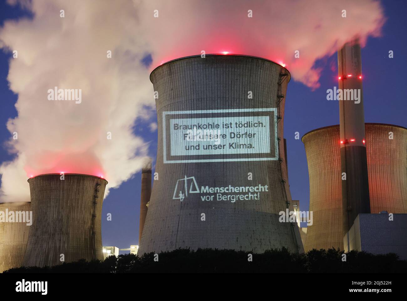 Grevenbroich, Germany. 09th Sep, 2021. The slogan &ldquo;Lignite is 