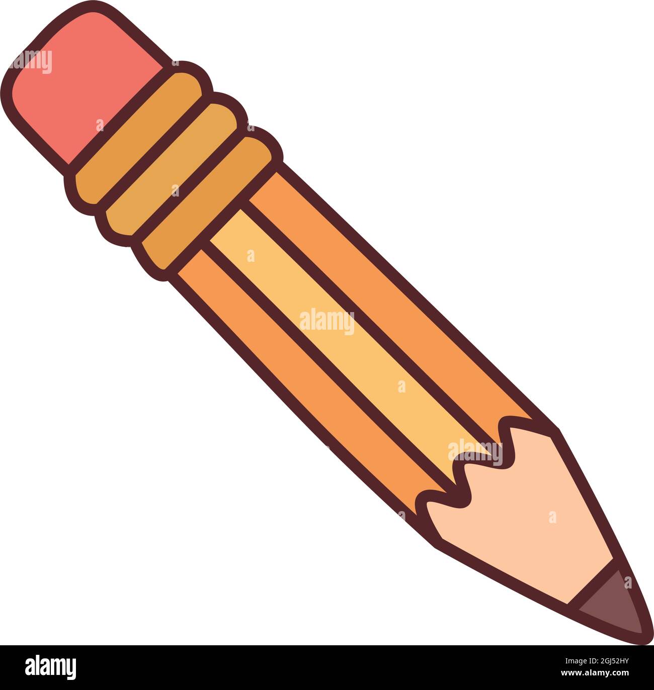 yellow pencil illustration Stock Vector Image & Art - Alamy