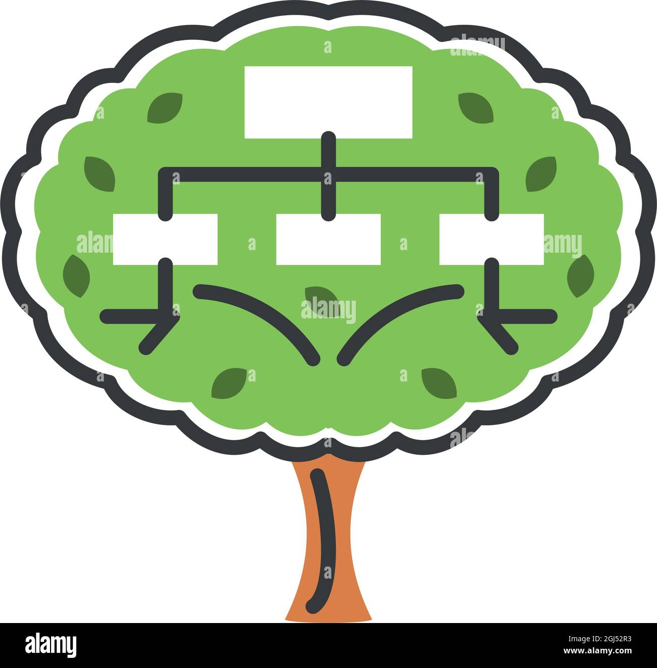 tree with organization chart Stock Vector Image & Art - Alamy