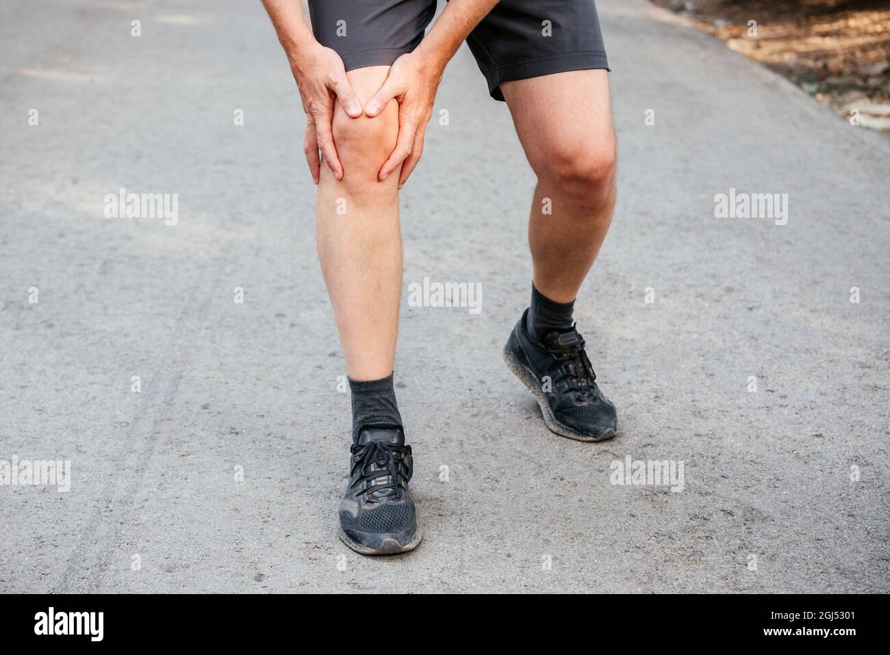 A man having knee when running or jogging, Knee Injuries in Athletes