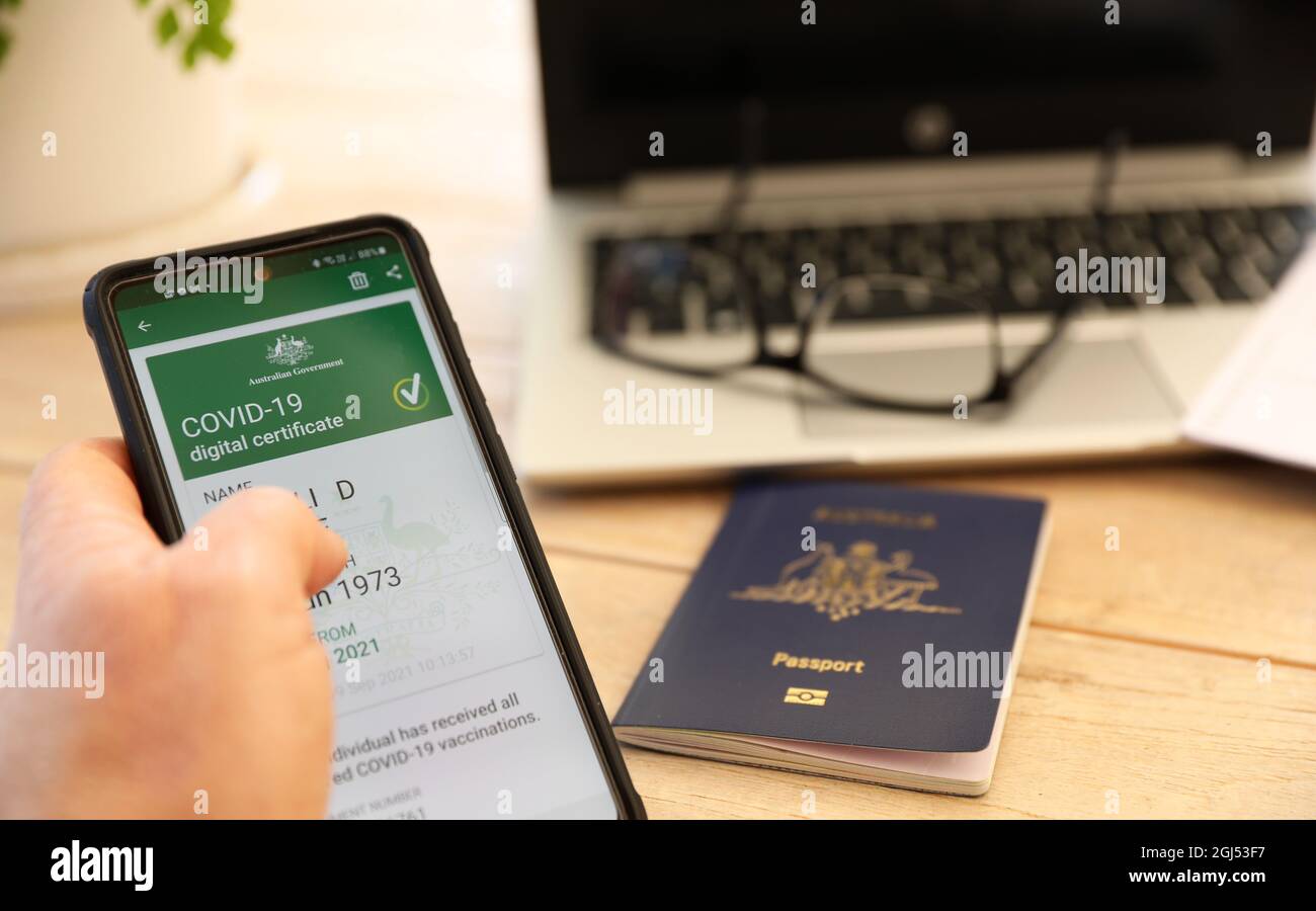 Digital passport vaccination in hi res stock photography and images Alamy