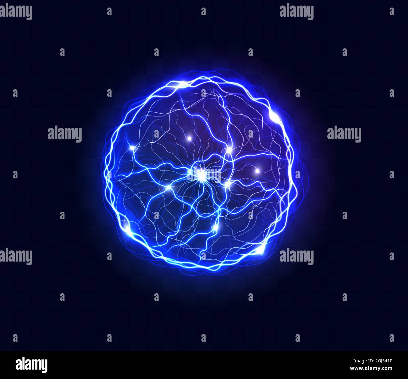 Powerful electrical discharge, Stock Vector