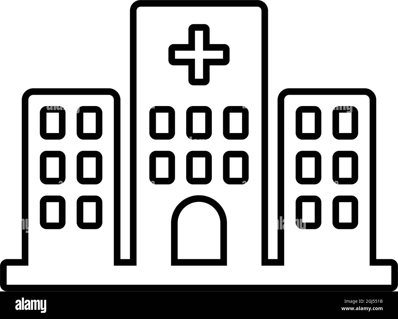 Building, hospital icon - Use for commercial purposes, print media, web or any type of design projects. Vector EPS file. Stock Vector