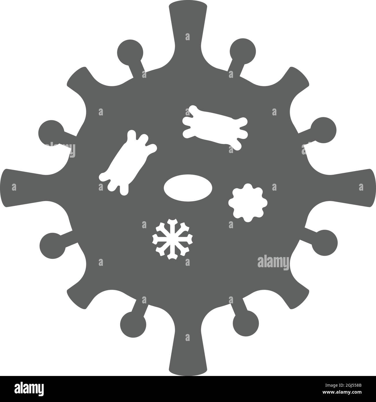 Corona, coronavirus icon is isolated on white background. Use for ...