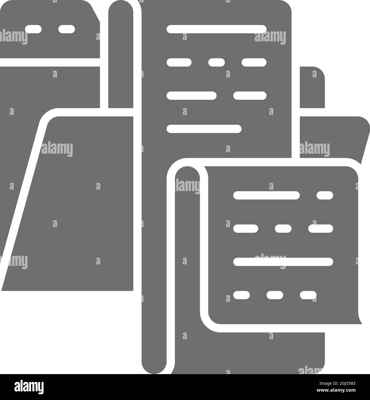 Open folder with documents, file, list of jobs grey icon Stock Vector Image & Art Alamy