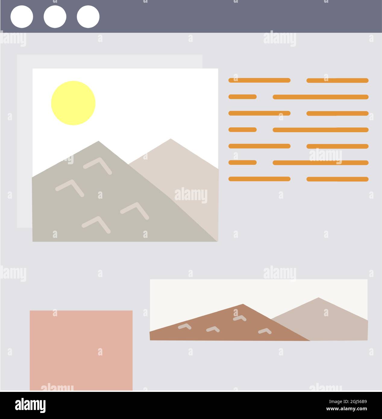 Vector web window icon website flat template Stock Vector Image & Art ...