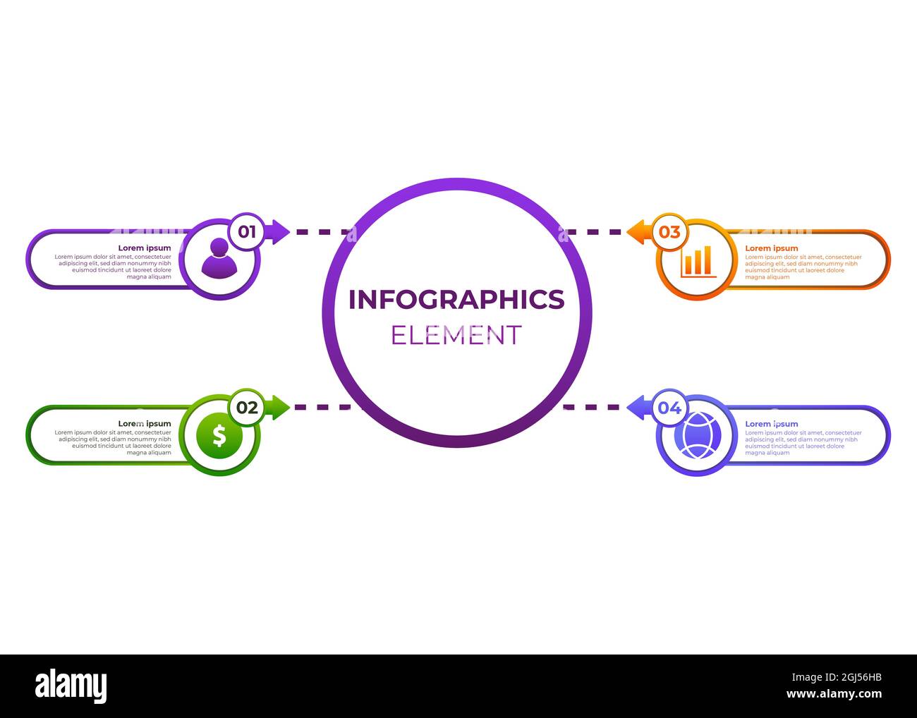 simple modern gradient business infographic design template Stock Photo ...