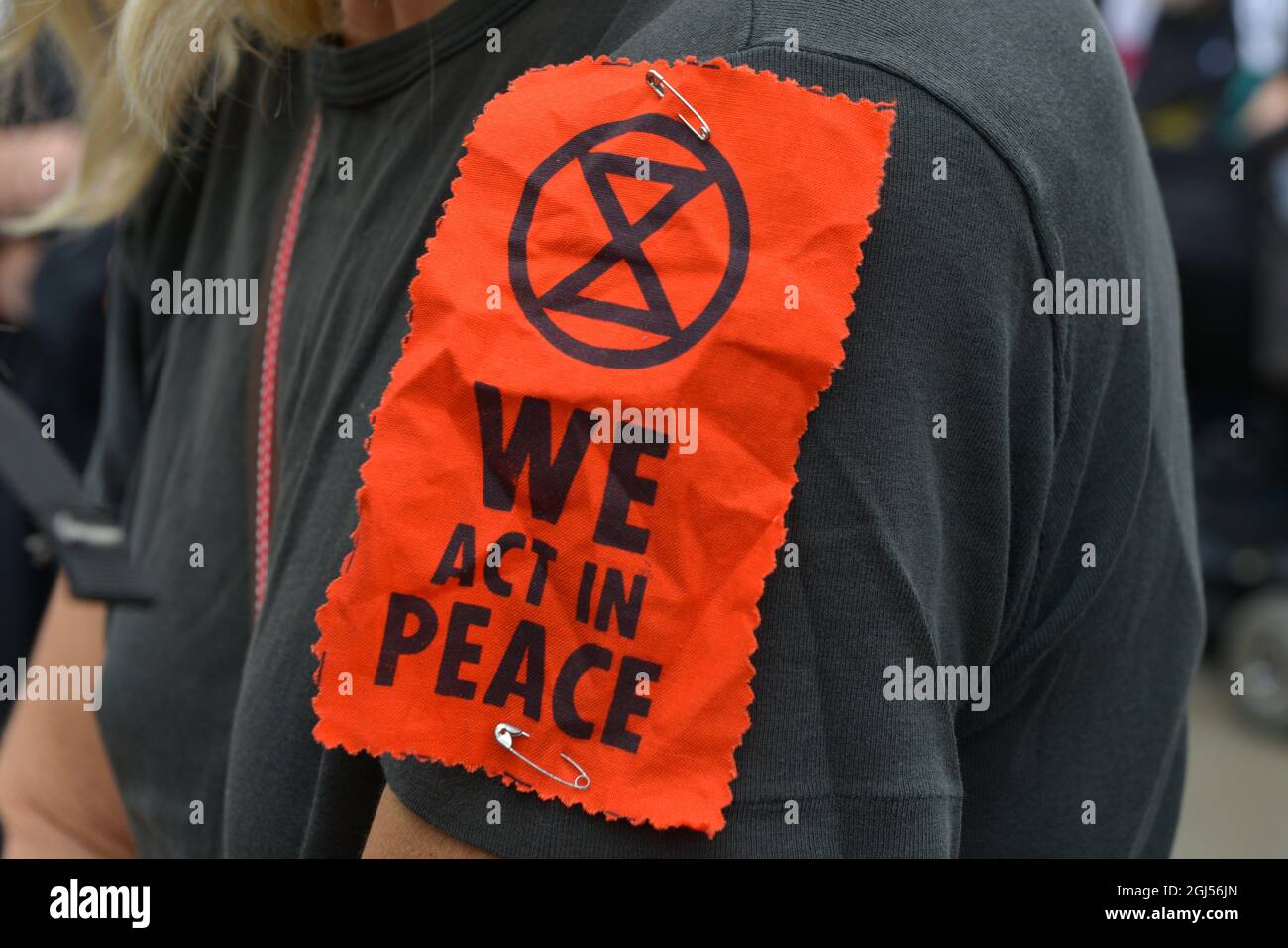 Extinction Rebellion March for Nature in London, UK. Stock Photo