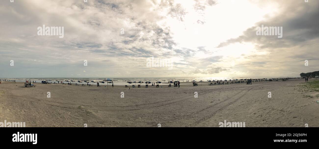 landscape of cox's bazar sea beach . Stock Photo
