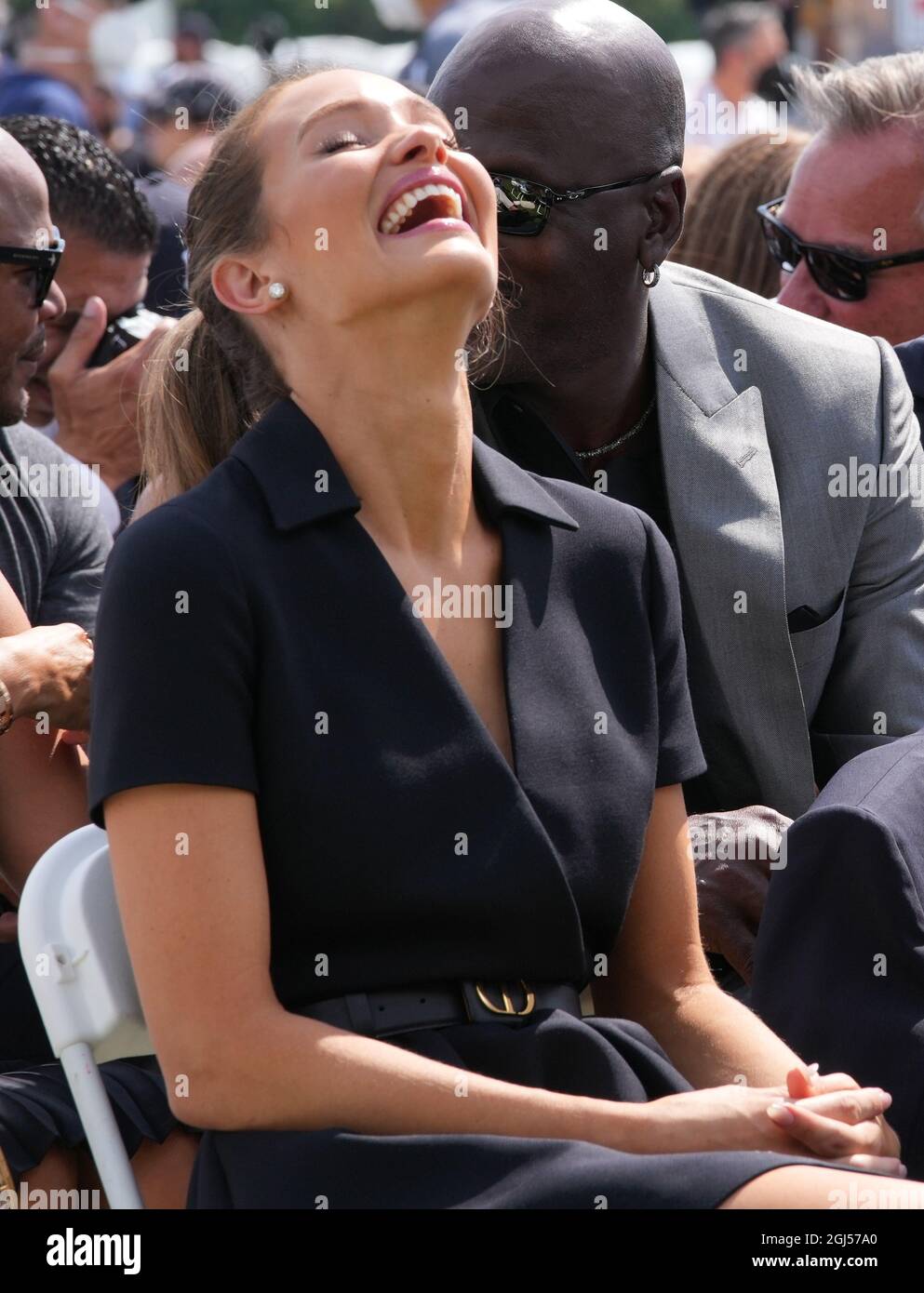 Cooperstown United States 08th Sep 2021 Hannah Jeter Wife Of Derek Jeter Smiles After A