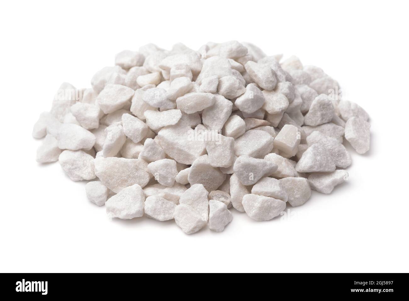 Pile of natural crushed marble chips isolated on white Stock Photo Alamy