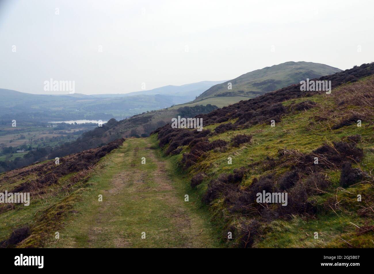 The Old Corpse Road on the Wainwright 'Ling Fell' in the Lake District National Park, Cumbria, England, UK. Stock Photo