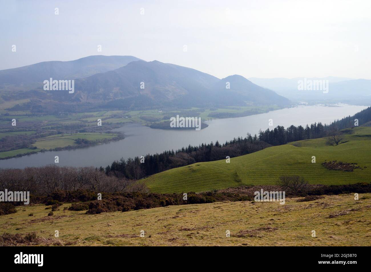 The Skiddaw Group of Hills and Bassenthwaite Lake from the Summit of