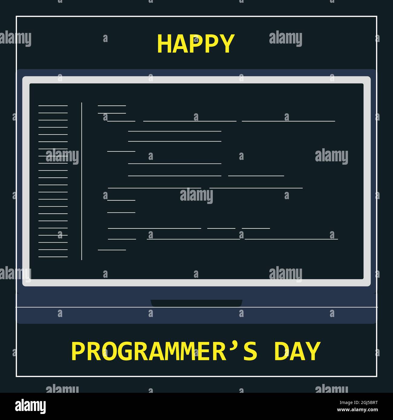 Happy Programmer's Day template background. vector illustration for web ...