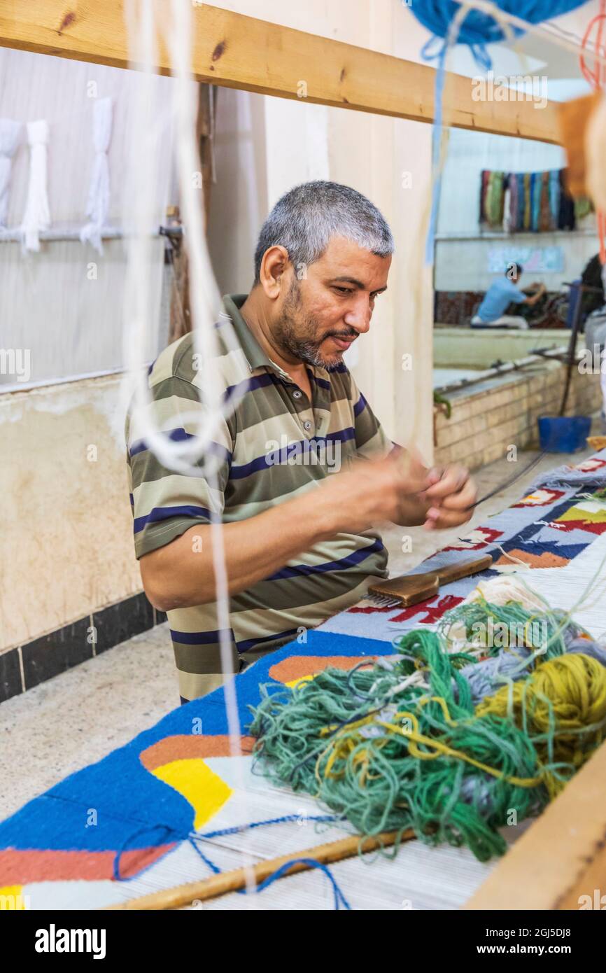 Africa, Egypt, Cairo, Giza. October 4, 2018. Carpet, tapestry, and rug