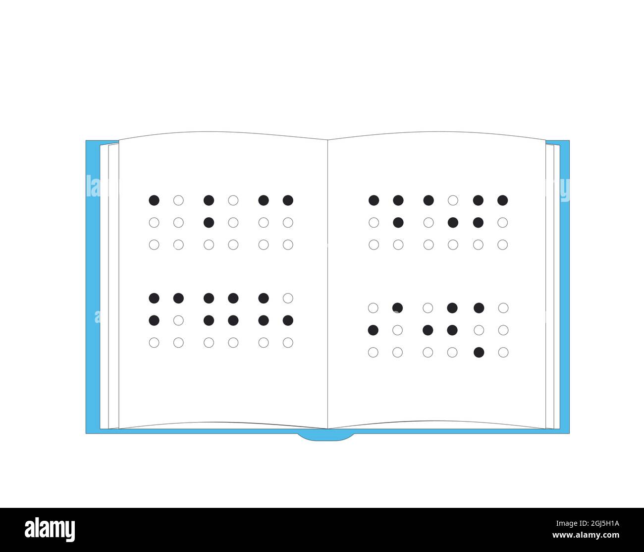 Braille book for blind people. Vector illustration. Stock Vector