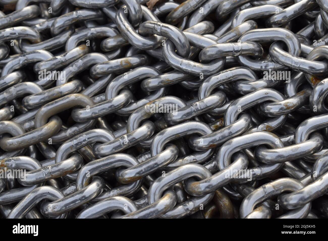 Stainless steel chain links Stock Photo Alamy