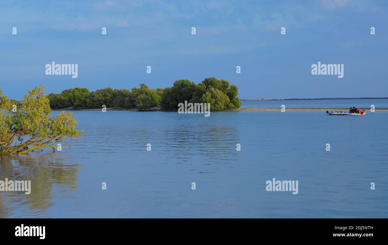 A Beautifull beach Al Dhakira  - Al Khor - QATAR Stock Photo