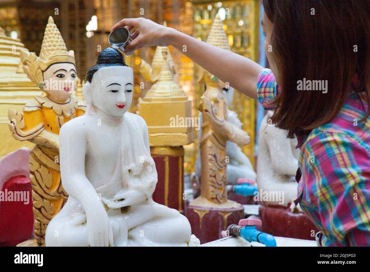 Mandalay Hill, Sutaungpyei Pagoda, Myanmar. Stock Photo