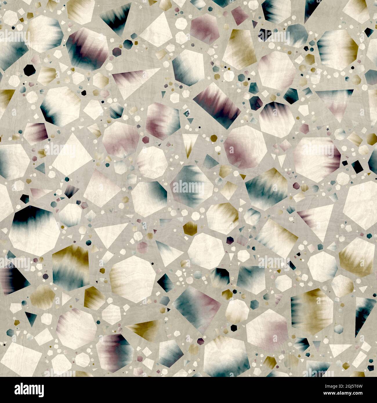 Seamless modern abstract random terrazzo pattern swatch Stock Photo - Alamy