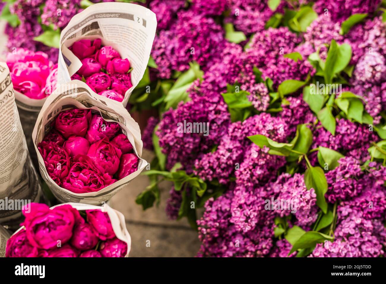 Tbilisi. Old Town, flower market Stock Photo Alamy