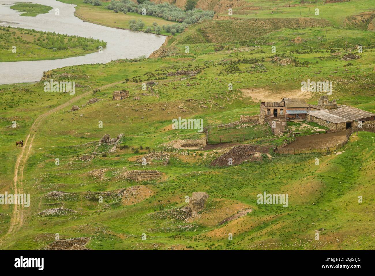 Uplistsikhe. 7th century cave city Stock Photo Alamy