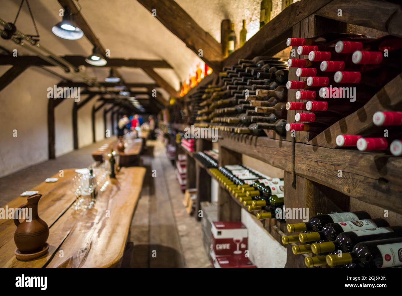 Kakheti, Kvareli. Winery Khareba, underground wine tasting