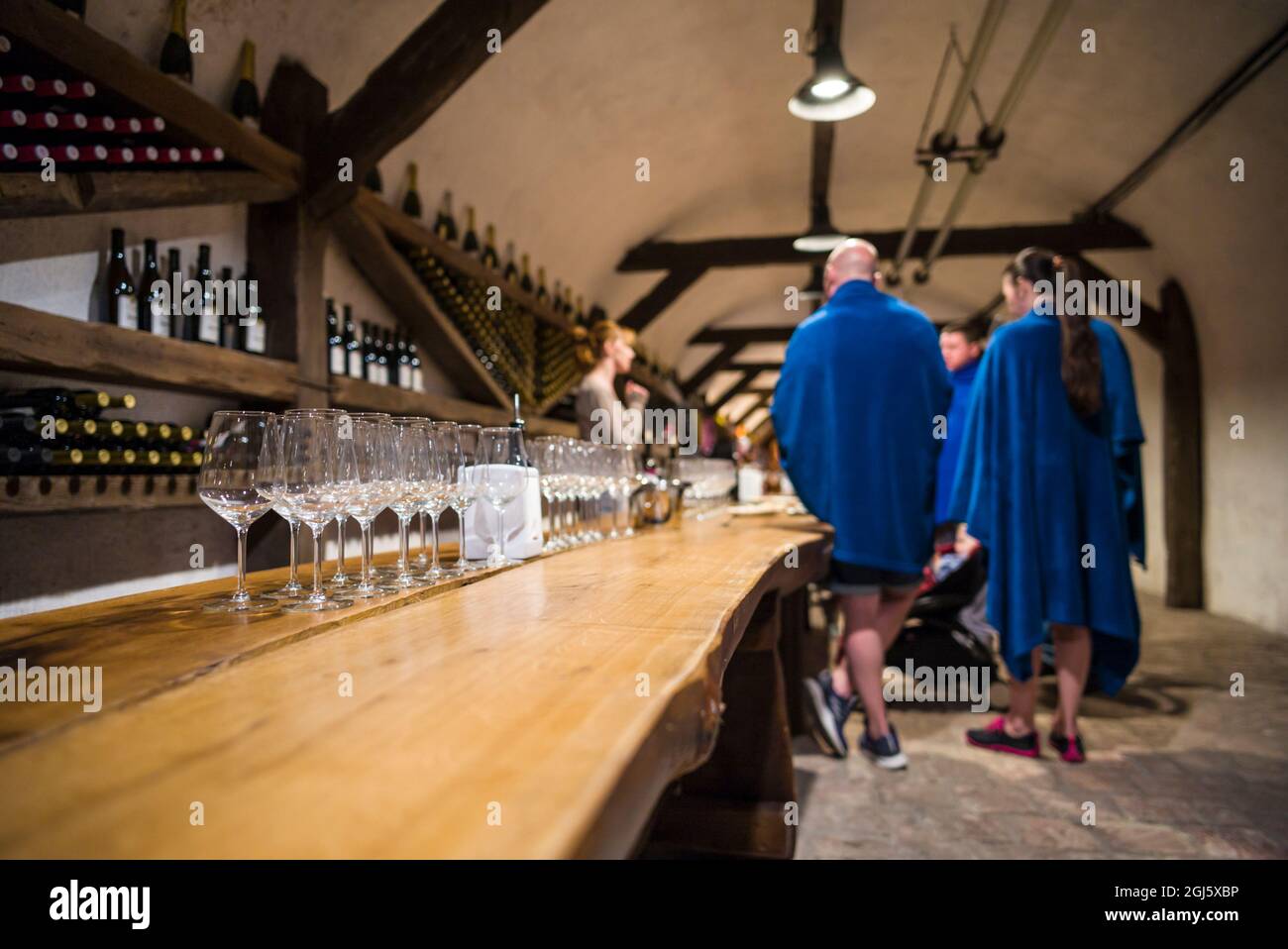 Kakheti, Kvareli. Winery Khareba, underground wine tasting
