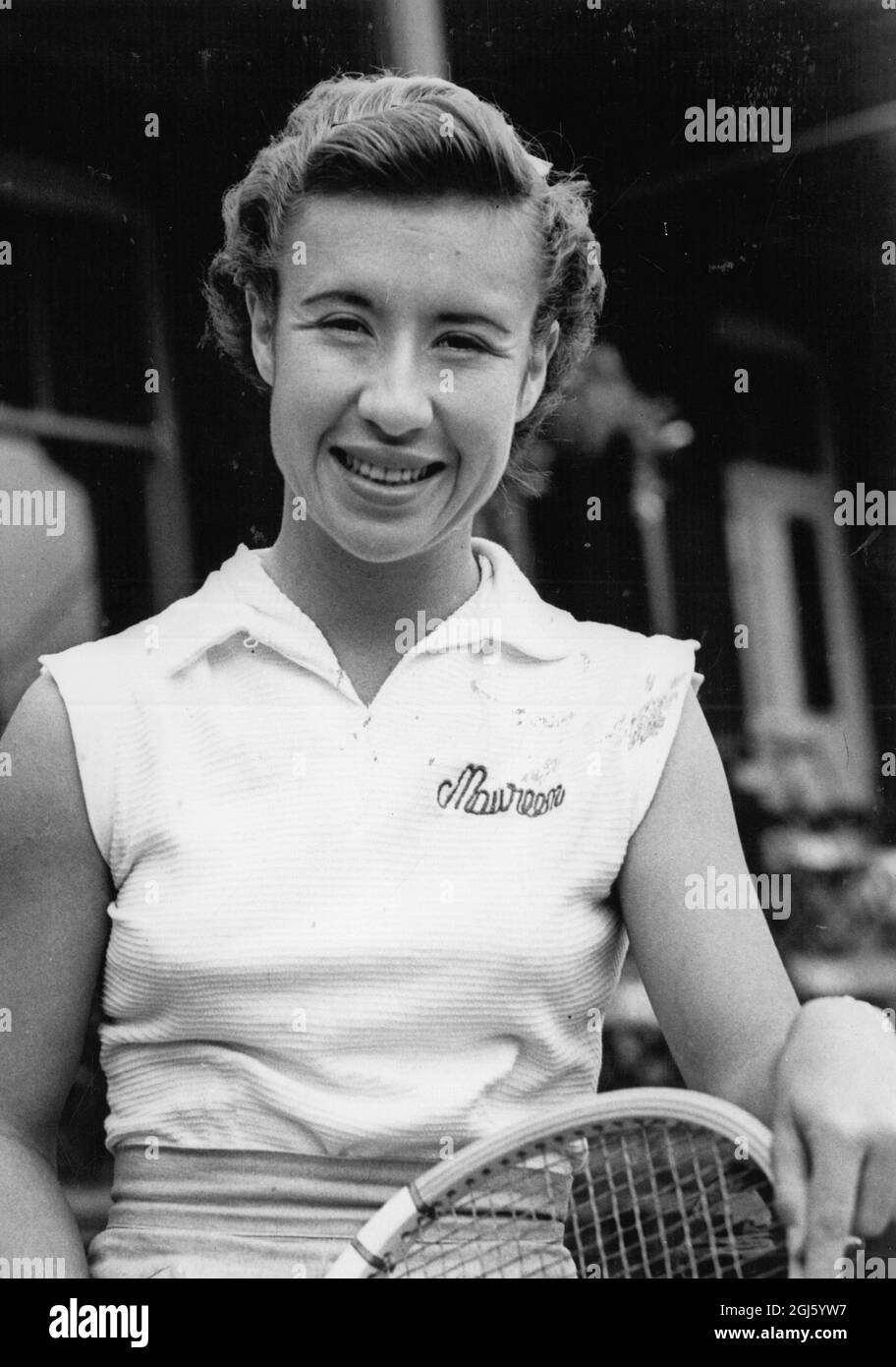 Maureen Connolly 19341969 , American tennis player , Little Mo as she was known , seen