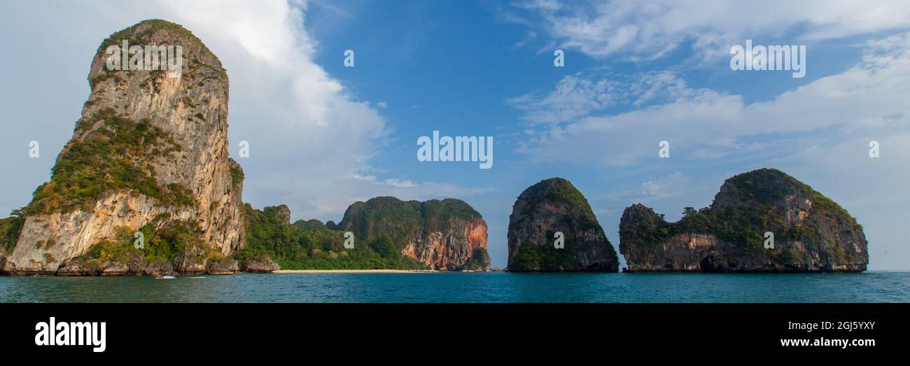 Beautiful view on Railay beach in Thailand. Stock Photo
