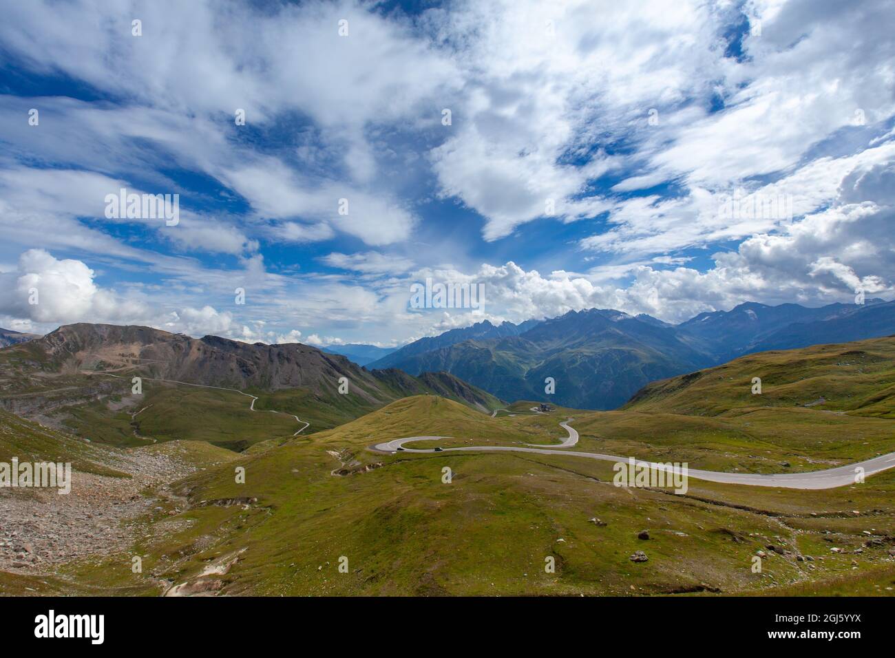 High alpine road Grossglockner in Austria Stock Photo