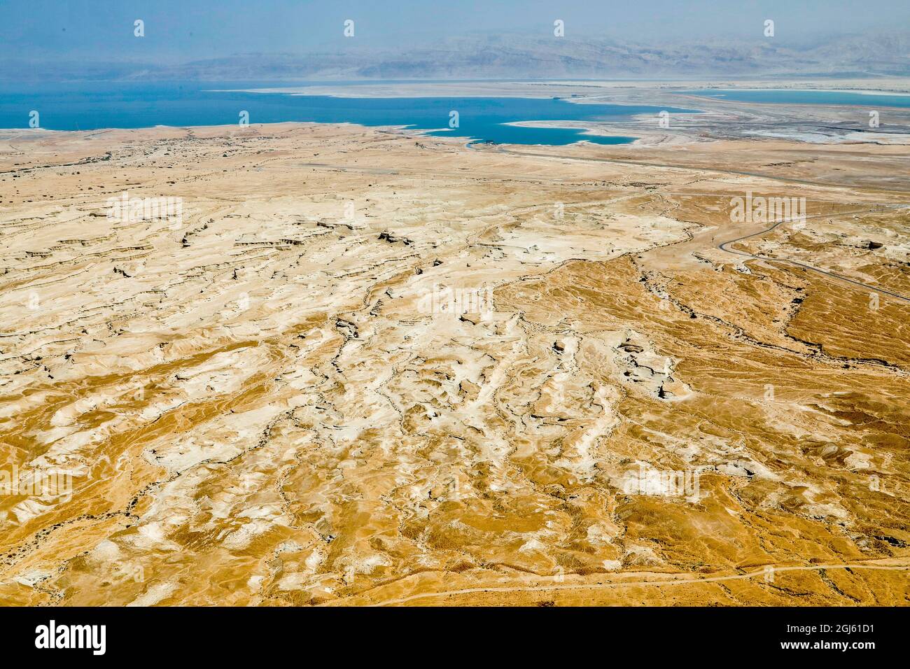 Israel, Masada. View Of The Dead Sea From Masada Stock Photo - Alamy