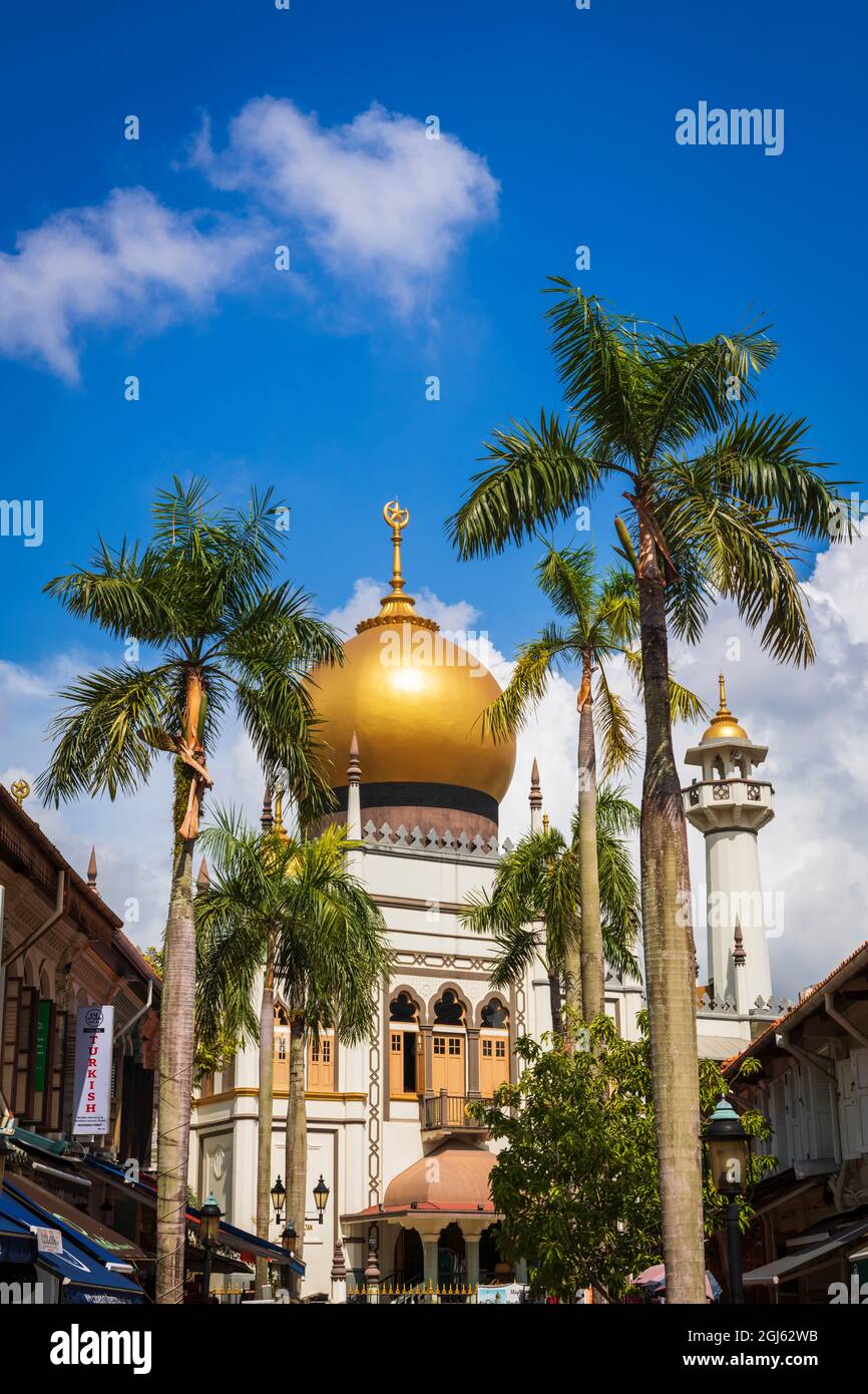 Masjid Sultan Mosque And Shops On Arab Street In The Malay Heritage District Singapore Stock Photo Alamy