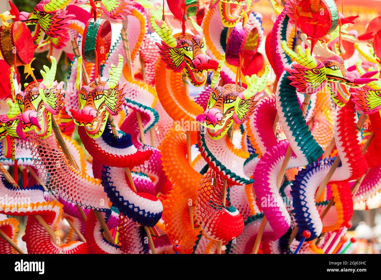 Thailand, Bangkok, Chinatown. Paper dragons for sale Stock Photo Alamy