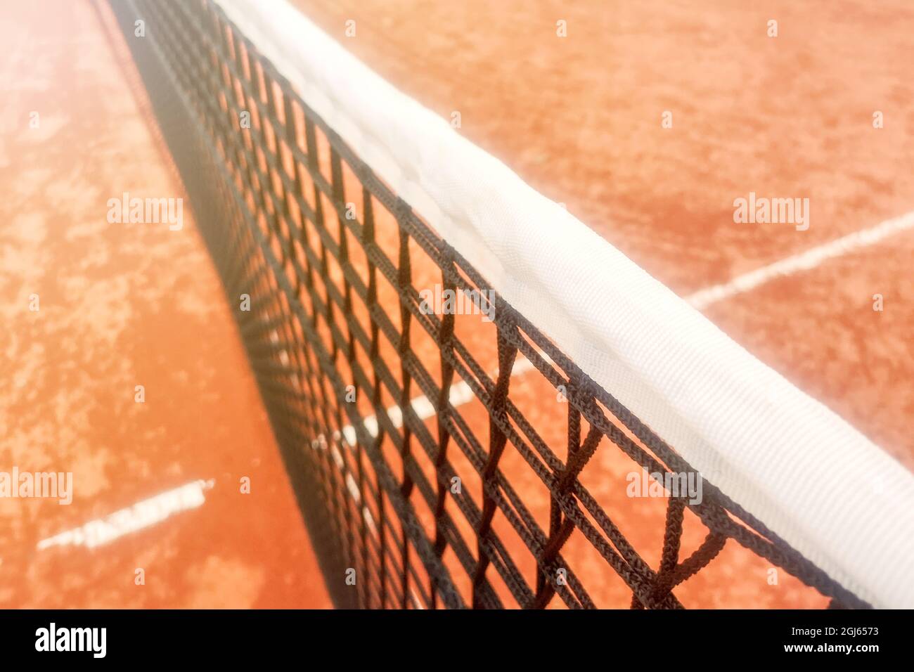 Tennis Court, Clay Court and Black Net, Tennis Net, Tennis Background