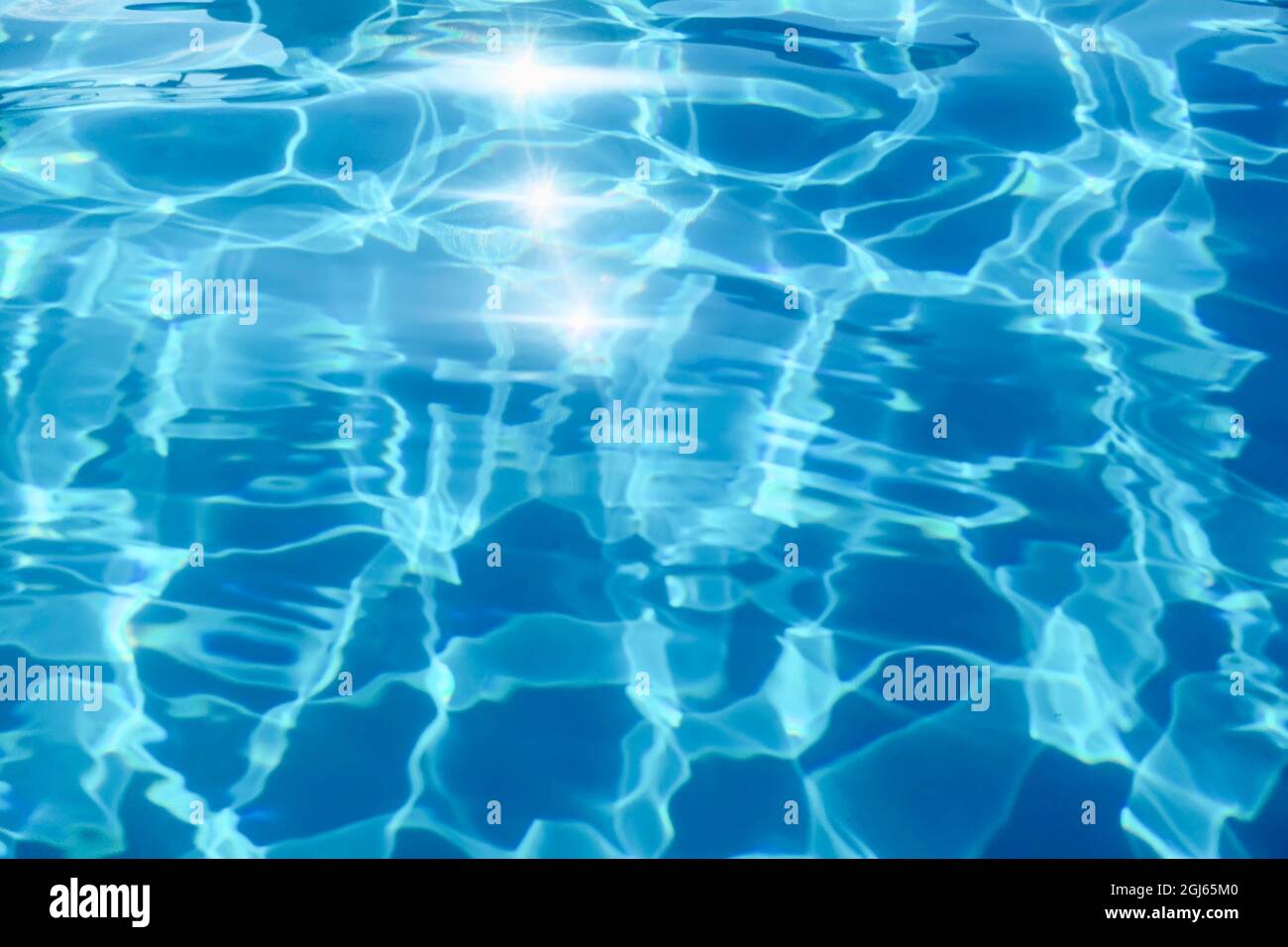 Blue Ripple Water Background, Swimming Pool Water Sun Reflection Stock ...